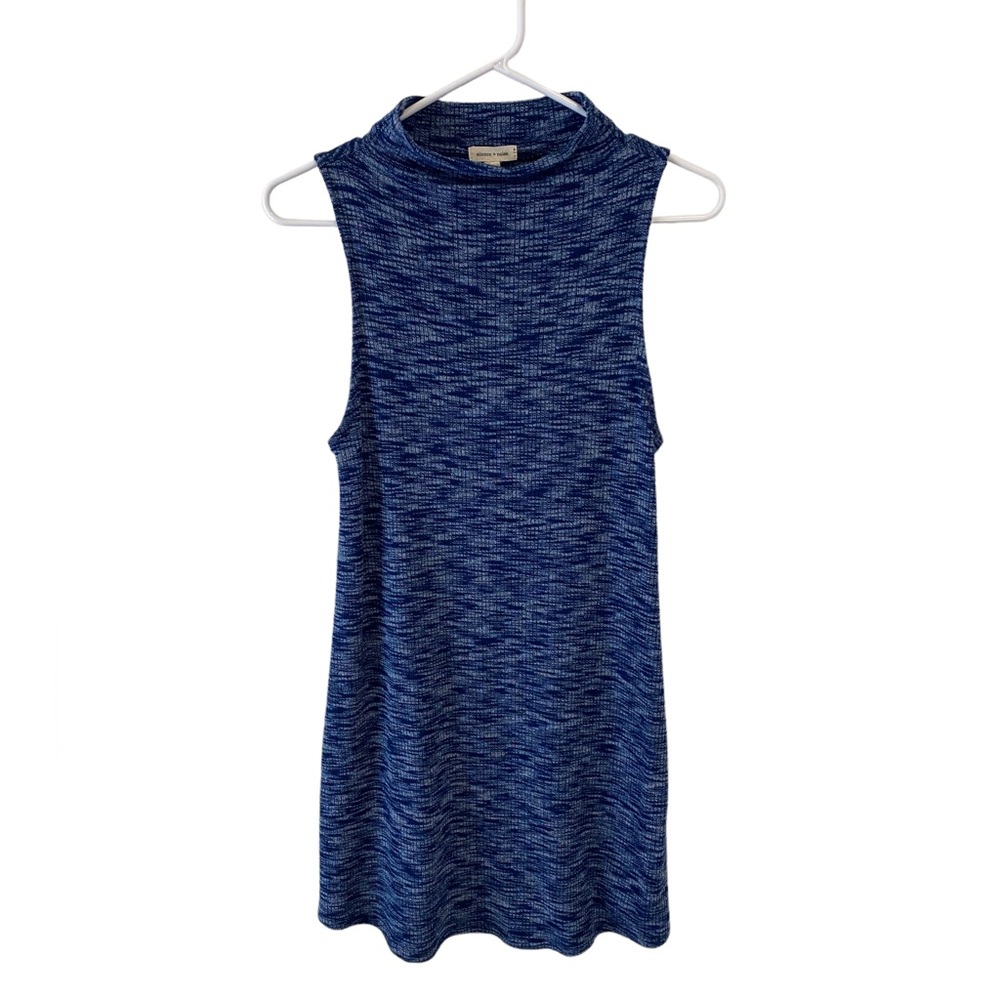 Silence+Noise Urban Outfitters Blue Knit Sleeveless Sweater Dress